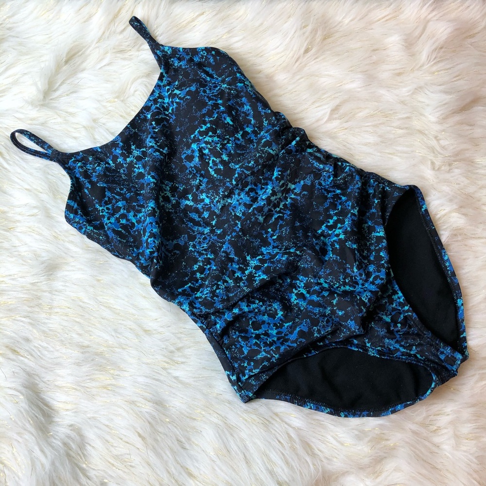 Women’s One piece Speedo Blue Shirred Front